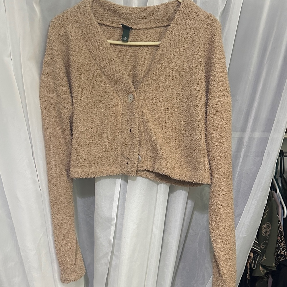 Wild Fable Beige Women's Cropped Cardigan